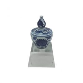 Blue & White Miniature Decorative Vase