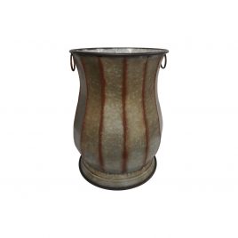 French Rustic Metal Planter (L)