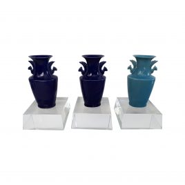 Miniature Ceramic Vase on crystal base