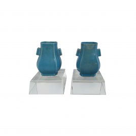 Miniature Ceramic Vase on crystal base