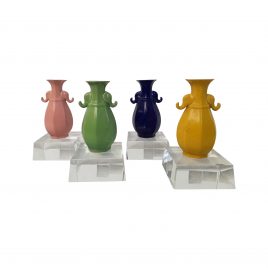 Miniature Ceramic Vase on crystal base