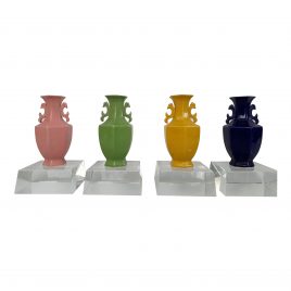 Miniature Ceramic Vase on crystal base