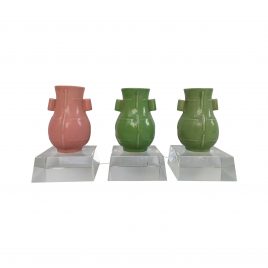 Miniature Ceramic Vase on crystal base