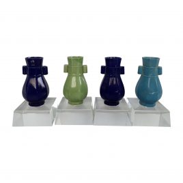 Miniature Ceramic Vase on crystal base