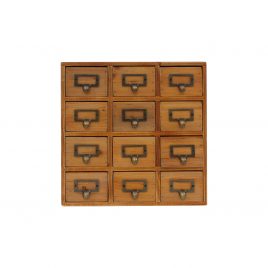 Small wooden drawer storage (12 drawers)