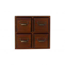 Small wooden drawer storage (4 drawers)