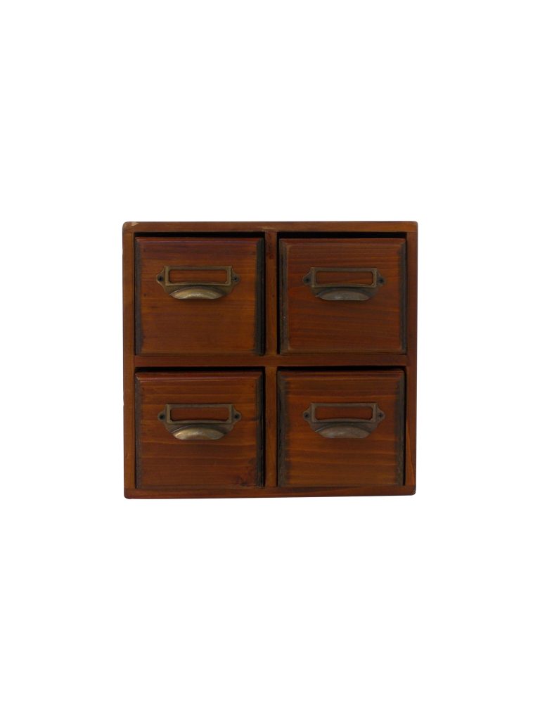 Small Wooden Drawer Storage 4 Drawers C C Home Limited