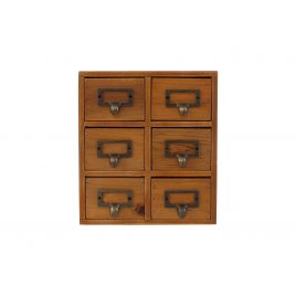 Small wooden drawer storage (6 drawers)