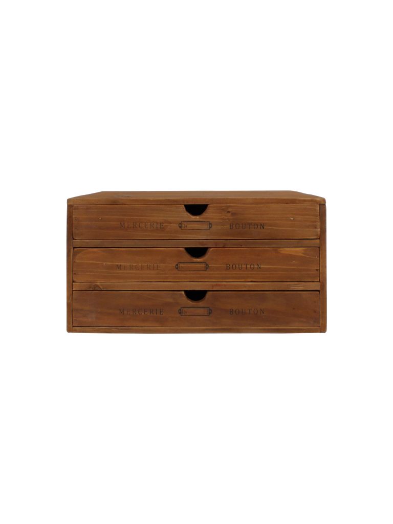 Small Wooden Drawer Storage 3 Drawers C C Home Limited