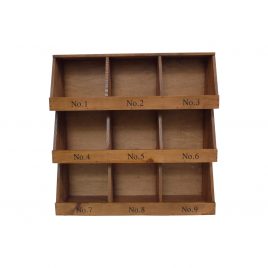 Small wooden shelves