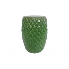 Green Diamonds Ceramic Garden Stool