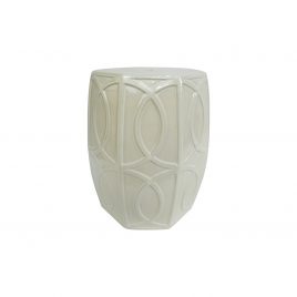 White neoteric ceramic garden stool