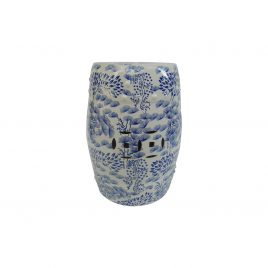 Chinese Blue and White Dynasty Ceramic Garden Stool