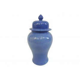 Navy Blue Chinese Ceramic Lidded Jar (small)