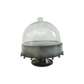 Knox Pedestal Plate w/t Glass Dome