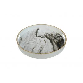 Quinn Black and white Round Trays