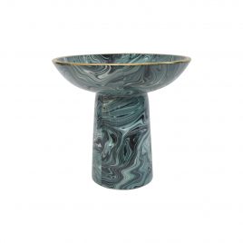 Green Agate Ceramic Pedestal (Large)