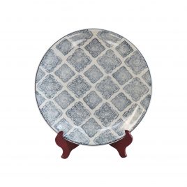 Blue and White Ceramic Plate