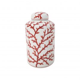 Red Coral Ginger Jar (Small)