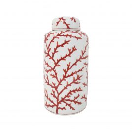 Red Coral Ginger Jar (M)