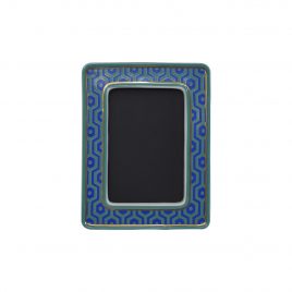 Blue Polygonal Pattern Frame