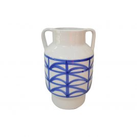 Navy Blue Retro Ceramic Vase (Small)