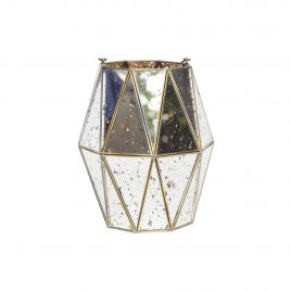 Antique mirror vase w/ Gold Trim (Small)