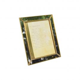 Antique Mirror Frame with Gold Trim