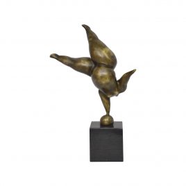 Modern Art Fat Lady Antique Brass