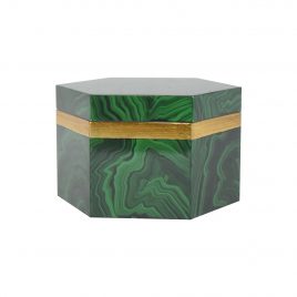green malachite wooden box