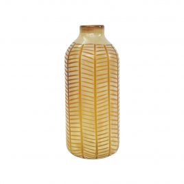 Brown Frosted African Glass Vase