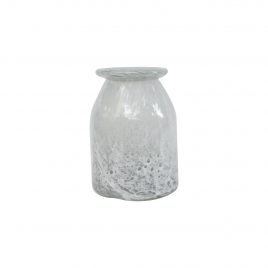 Light Grey Frosted Glass Vase (S)