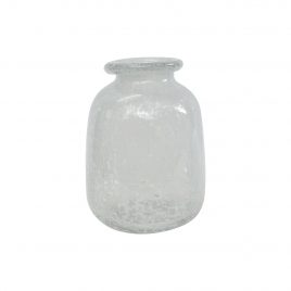 Light Grey Frosted Glass Vase (L)