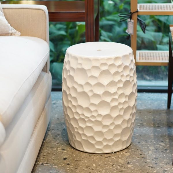 Baby Blue Chiseled Ceramic Garden Stool C Home Limited - Baby Blue Ceramic Garden Stool Baby Blue Chiseled Ceramic Garden Stool C Home Limited - Baby Blue Ceramic Garden Stool