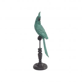 Blue Cockatoo on a wooden perch