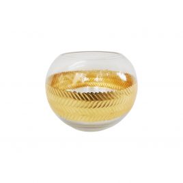 Decorative Glass Bowl w/ Gold Trim