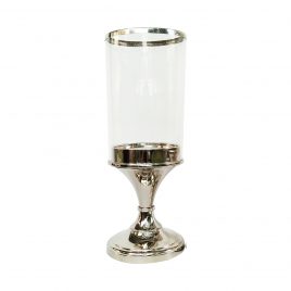 Candle Holder w/ silver edge & base (Large)