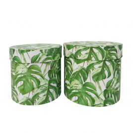 Paper Box Spring Leaves Printed