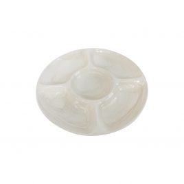 White Ceramic Center Plate Devider