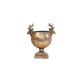 Antique Brass Raindeer Vase