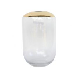 Decorative Glass Vase w/ Golden Trim (S)
