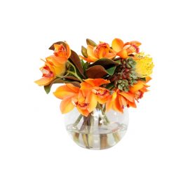 Yellow Flower Arrangement with Vase