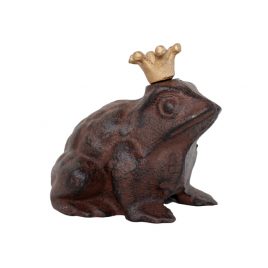 Metal Frog with Gold Crown (L)