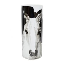 Wild Horses Free Hand Painted Vase