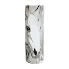 Wild Horses Free Hand Painted Vase