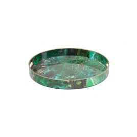 Green Malachite Round Trays (S)