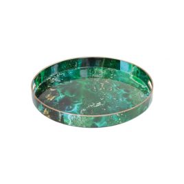 Green Malachite Round Trays (L)