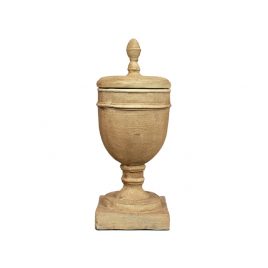 Chester Wooden Pedestal Vase with Lid