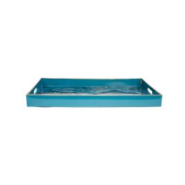 Effra Blue Rectangular Trays (L)
