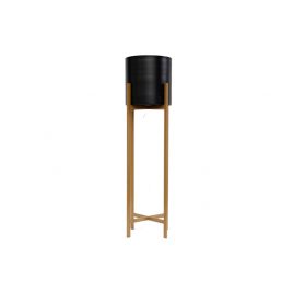 Black Metal Planter with Gold legs (S)